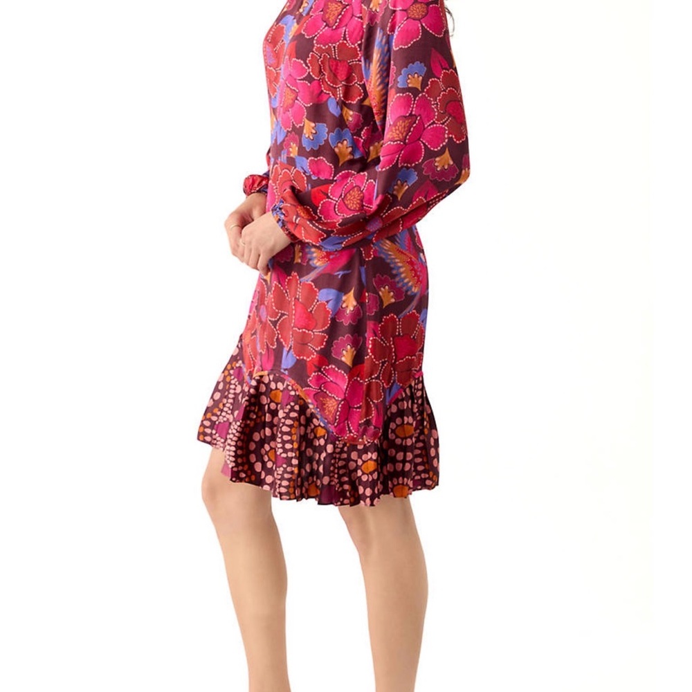 NWT Philosophy Pink and Purple Floral Midi Dress-10 - Picture 4 of 13